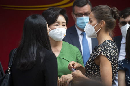 Kim Jung-Sook und Königin Letizia besuchen ONCE in Madrid