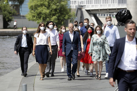 Fototermin mit dem SPD-Kanzlerkandidaten Olaf Scholz in Berlin