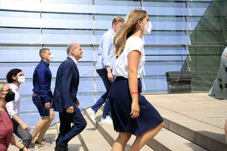 Fototermin mit dem SPD-Kanzlerkandidaten Olaf Scholz in Berlin