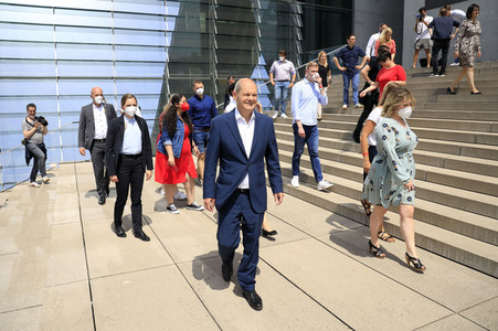 Fototermin mit dem SPD-Kanzlerkandidaten Olaf Scholz in Berlin