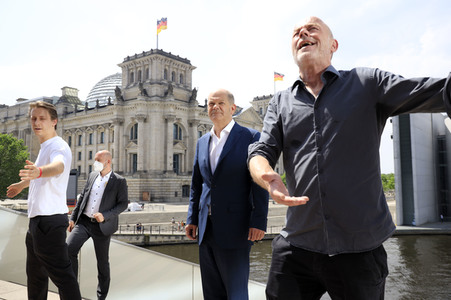 Fototermin mit dem SPD-Kanzlerkandidaten Olaf Scholz in Berlin