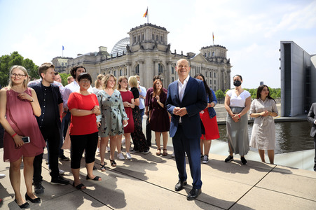 Fototermin mit dem SPD-Kanzlerkandidaten Olaf Scholz in Berlin