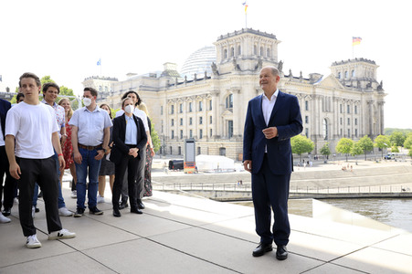 Fototermin mit dem SPD-Kanzlerkandidaten Olaf Scholz in Berlin
