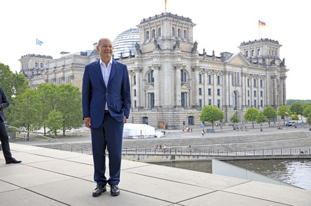 Fototermin mit dem SPD-Kanzlerkandidaten Olaf Scholz in Berlin