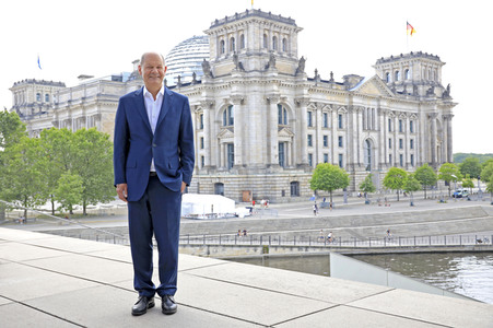 Fototermin mit dem SPD-Kanzlerkandidaten Olaf Scholz in Berlin