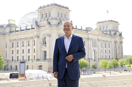 Fototermin mit dem SPD-Kanzlerkandidaten Olaf Scholz in Berlin