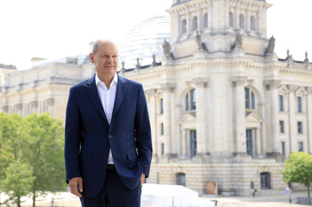 Fototermin mit dem SPD-Kanzlerkandidaten Olaf Scholz in Berlin