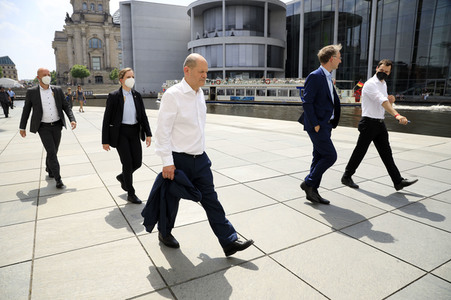 Fototermin mit dem SPD-Kanzlerkandidaten Olaf Scholz in Berlin
