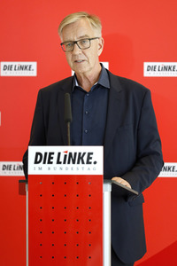 Pressestatement der Partei Die Linke in Berlin