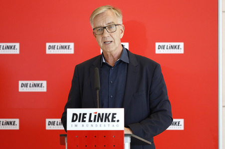Pressestatement der Partei Die Linke in Berlin