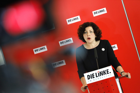 Pressestatement der Partei Die Linke in Berlin