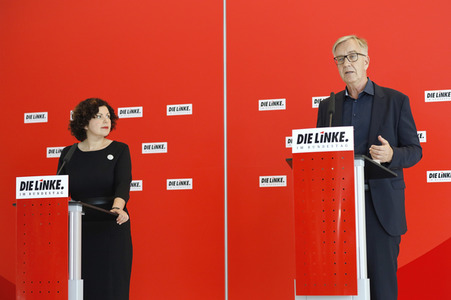Pressestatement der Partei Die Linke in Berlin