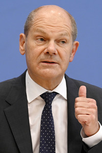 Pressekonferenz mit Olaf Scholz in Berlin
