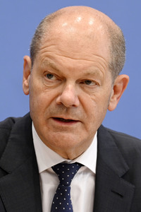 Pressekonferenz mit Olaf Scholz in Berlin