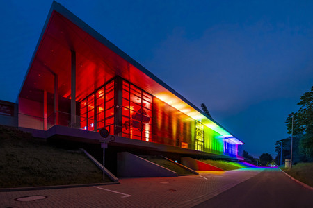 Regenbogenfarben am Steigerwaldstadion in Erfurt