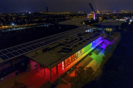 Regenbogenfarben am Steigerwaldstadion in Erfurt