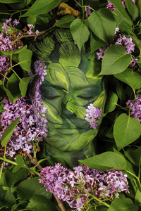 NATURE ART: Flieder / Lilac Bodypainting