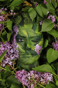 NATURE ART: Flieder / Lilac Bodypainting