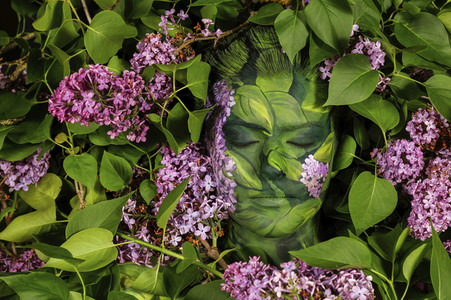 NATURE ART: Flieder / Lilac Bodypainting