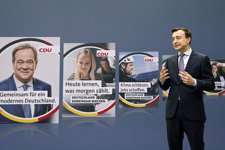 Vorstellung der Bundestagswahlkampfkampagne der CDU in Berlin