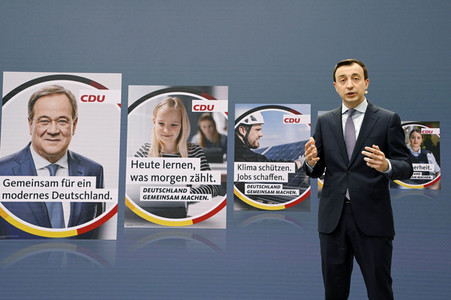 Vorstellung der Bundestagswahlkampfkampagne der CDU in Berlin