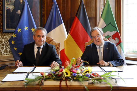 Erneuerung der Partnerschaftserklärung zwischen Hauts-de-France und NRW in Aachen