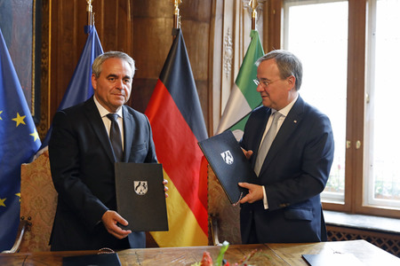 Erneuerung der Partnerschaftserklärung zwischen Hauts-de-France und NRW in Aachen