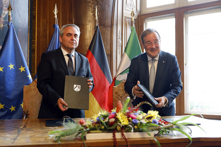Erneuerung der Partnerschaftserklärung zwischen Hauts-de-France und NRW in Aachen