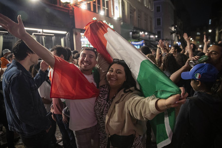 Italien-Fans feiern den EM-Sieg in London