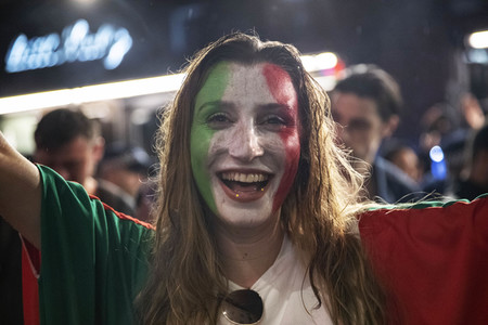 Italien-Fans feiern den EM-Sieg in London