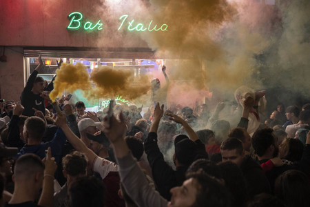 Italien-Fans feiern den EM-Sieg in London