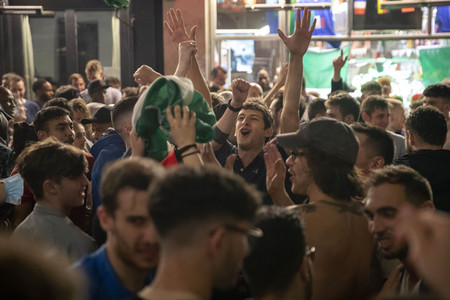 Italien-Fans feiern den EM-Sieg in London