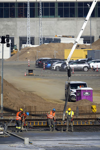Baustelle der Tesla Gigafactory 4 in Grünheide