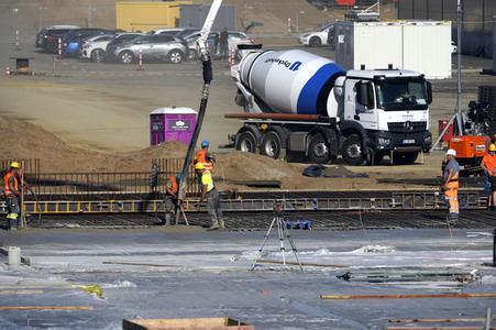 Baustelle der Tesla Gigafactory 4 in Grünheide