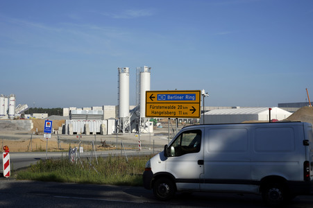 Baustelle der Tesla Gigafactory 4 in Grünheide