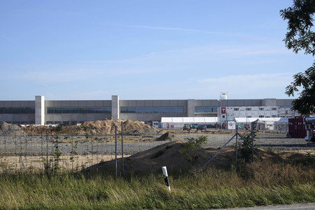 Baustelle der Tesla Gigafactory 4 in Grünheide