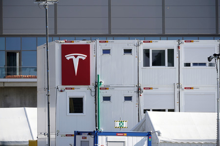 Baustelle der Tesla Gigafactory 4 in Grünheide