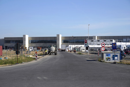 Baustelle der Tesla Gigafactory 4 in Grünheide