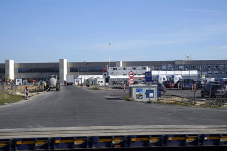 Baustelle der Tesla Gigafactory 4 in Grünheide
