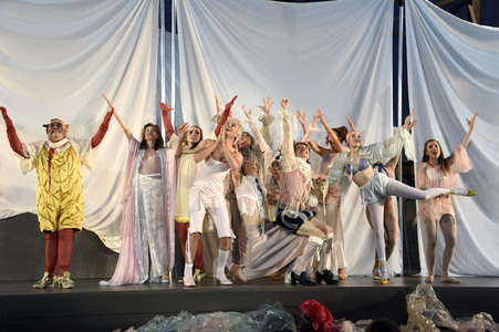 Theaterprobe 'Jedermann - Das Spiel vom Sterben des reichen Mannes' in Salzburg