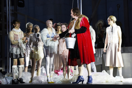 Theaterprobe 'Jedermann - Das Spiel vom Sterben des reichen Mannes' in Salzburg