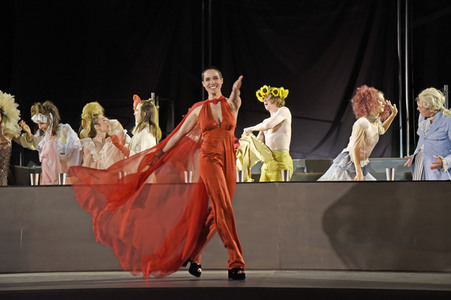 Theaterprobe 'Jedermann - Das Spiel vom Sterben des reichen Mannes' in Salzburg