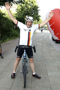 Zieleinlauf der HerzRadtour in Hamburg