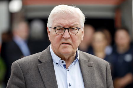 Frank-Walter Steinmeier und Armin Laschet besuchen Hochwassergebiet in Erftstadt