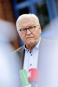 Frank-Walter Steinmeier und Armin Laschet besuchen Hochwassergebiet in Erftstadt