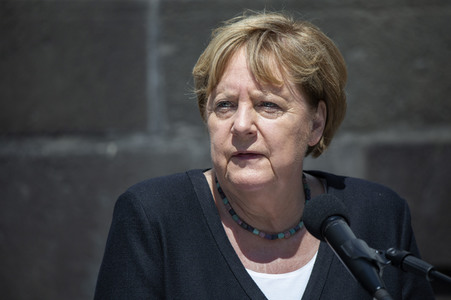 Pressestatement der Bundeskanzelrin nach ihrem Besuch im Hochwassergebiet in Adenau