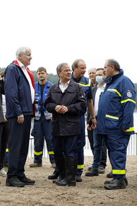 Armin Laschet und Horst Seehofer besuchen die Steinbachtalsperre