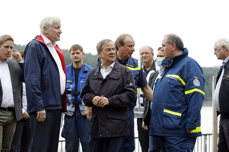 Armin Laschet und Horst Seehofer besuchen die Steinbachtalsperre