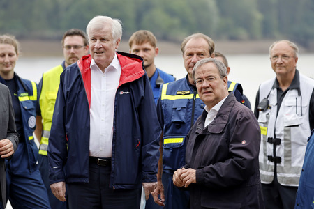 Armin Laschet und Horst Seehofer besuchen die Steinbachtalsperre