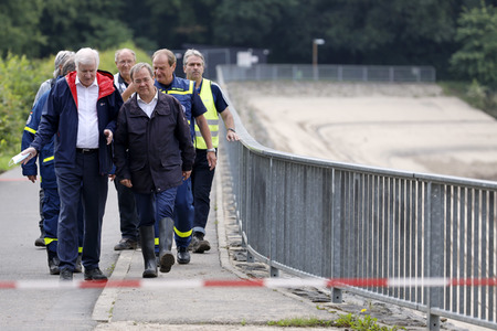 Armin Laschet und Horst Seehofer besuchen die Steinbachtalsperre